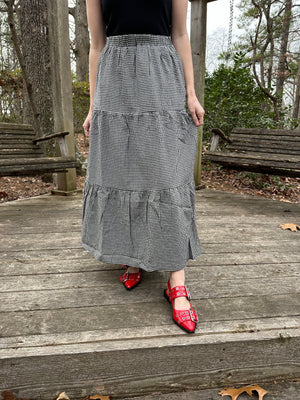 Gingham Maxi Skirt