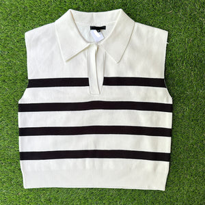 Striped Polo Sweater Vest
