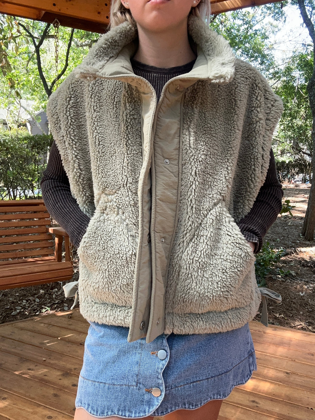 Sage Sherpa Vest