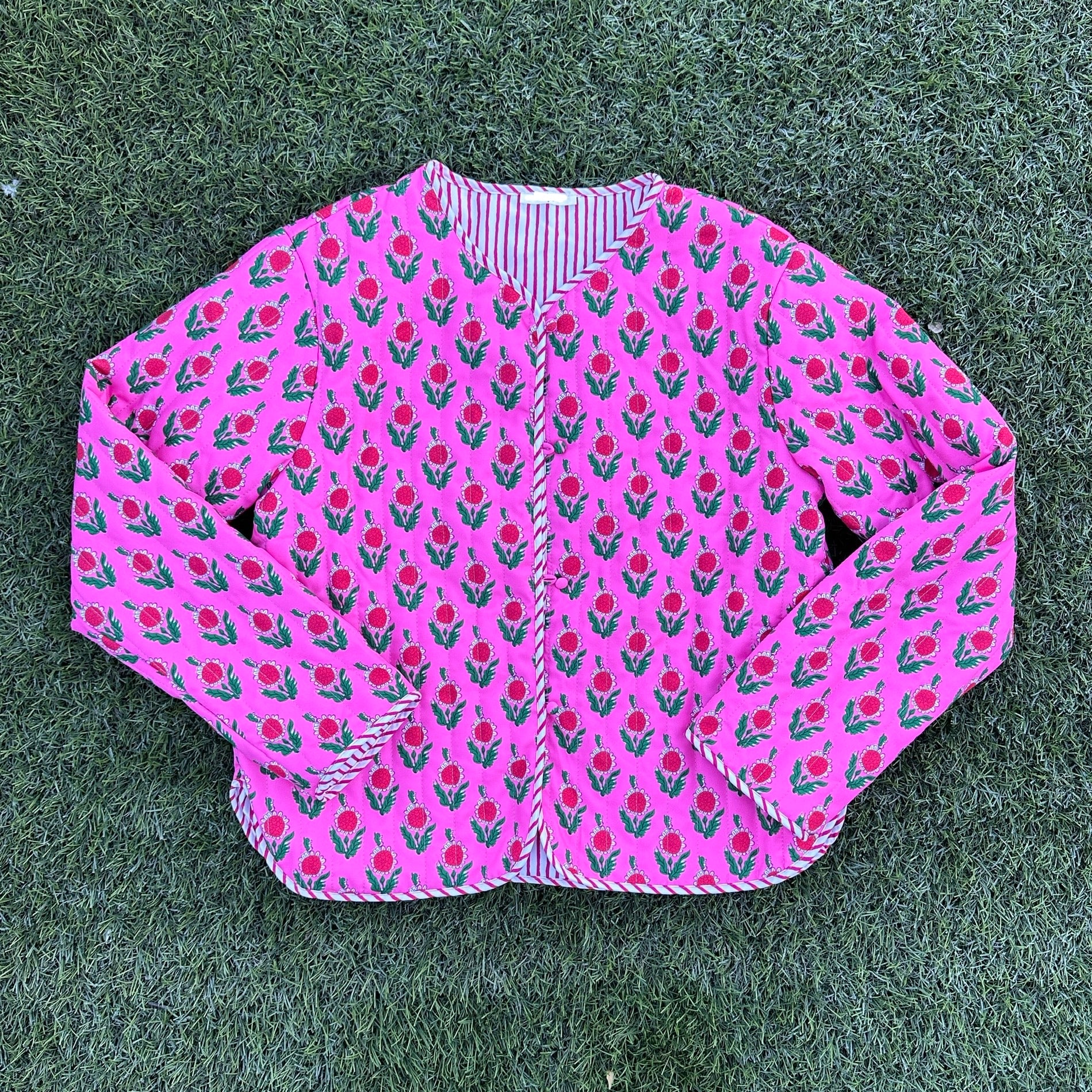 Pink Floral Quilt Jacket