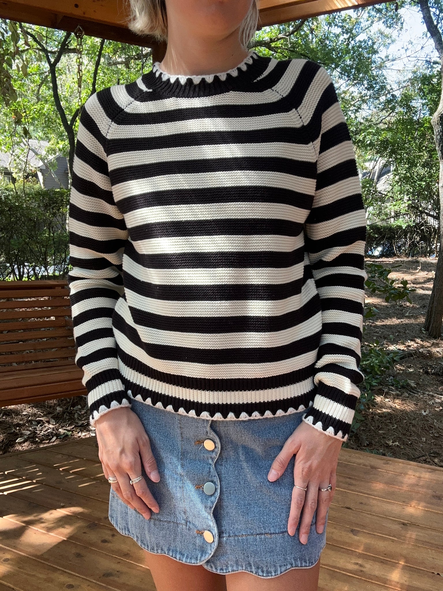 Black and White Stripe Sweater