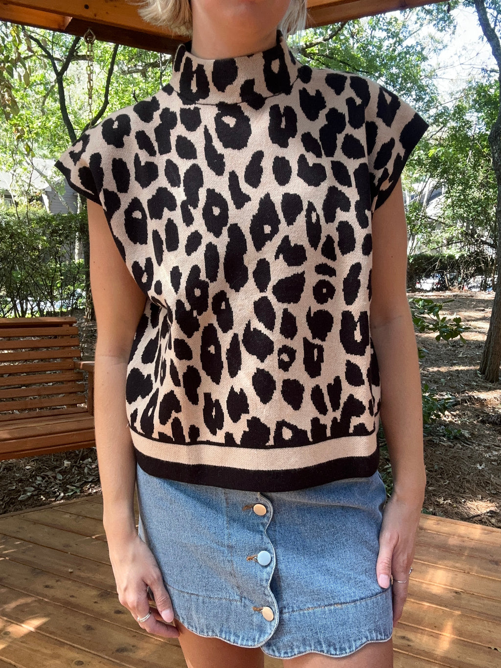 Leopard Sweater Vest