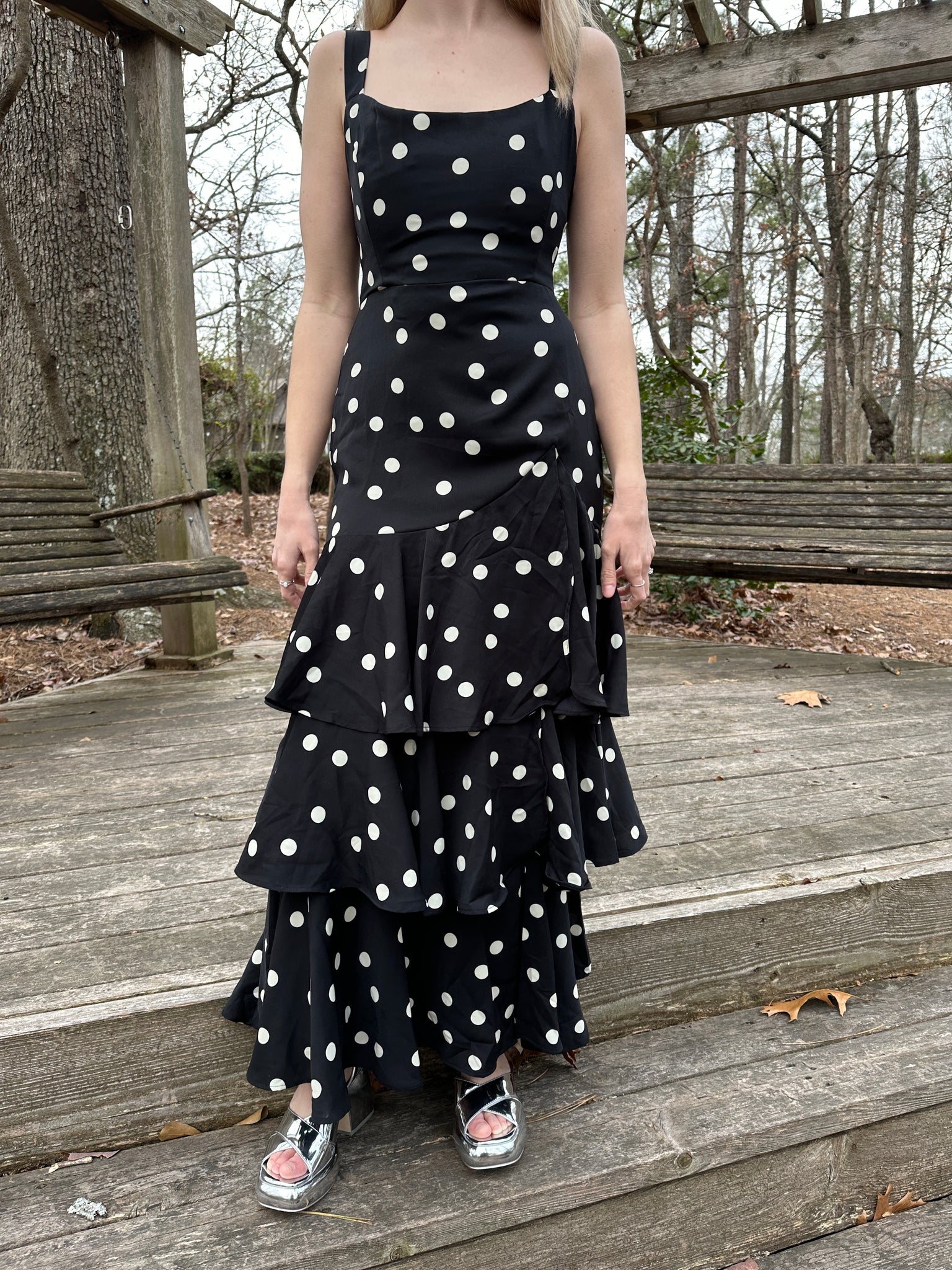Black and White Polka Dress Sugar Cilantro Black and White Polka Dress Sugar Cilantro