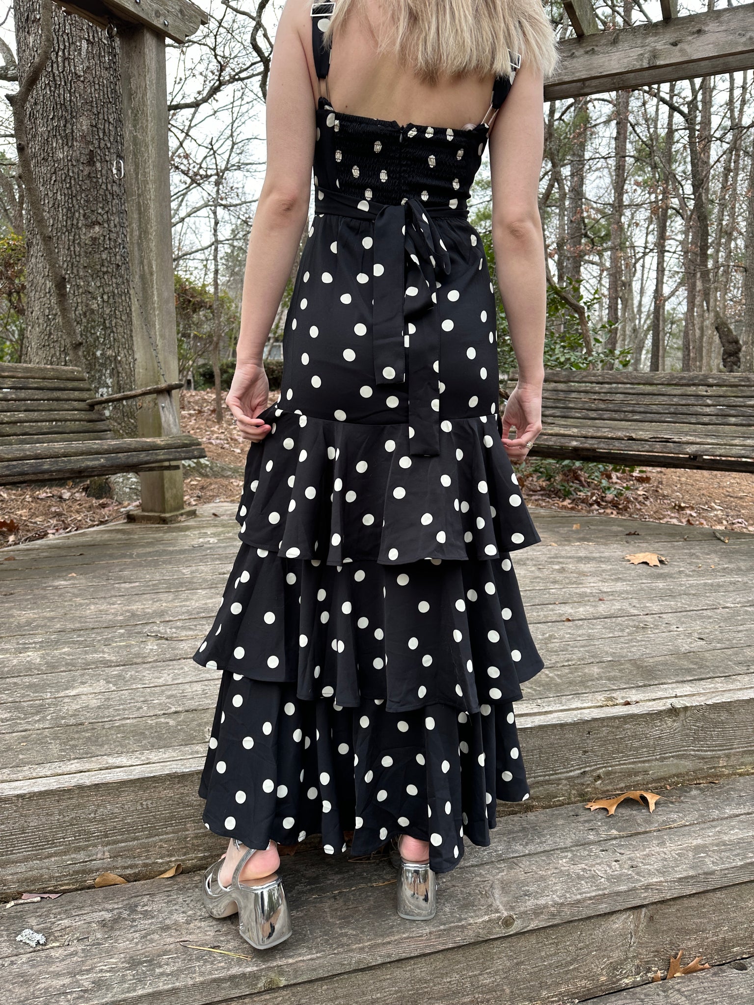 Black and White Polka Dress