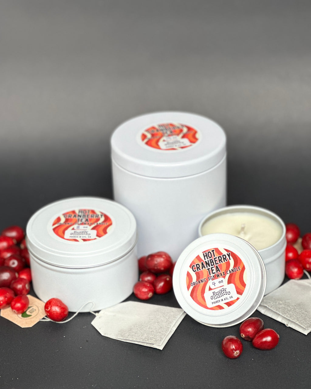 Hot Cranberry Tea Soy Wax Candle
