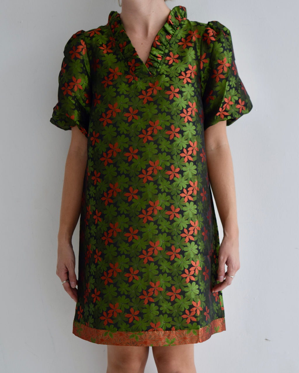 Poinsettia Jacquard Dress