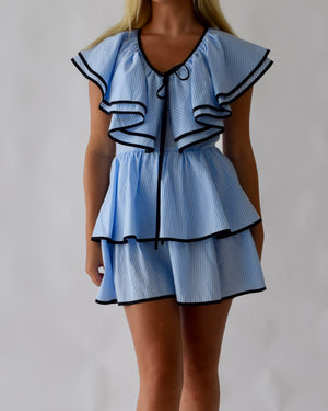 Blue Ruffle Dress