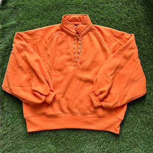 Orange Bubble Sleeve Pullover