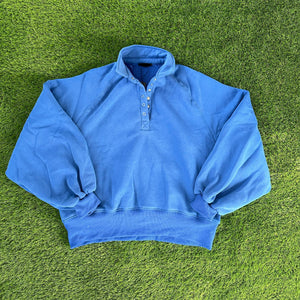 Blue Bubble Sleeve Pullover