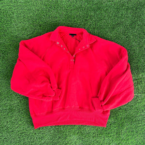 Red Bubble Sleeve Pullover