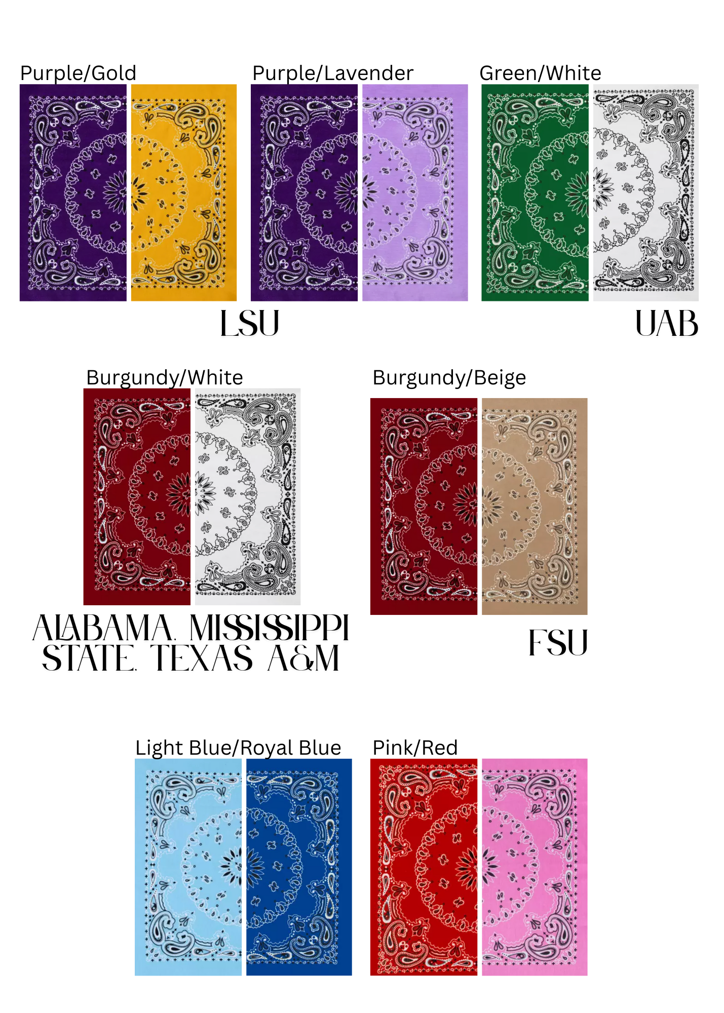 Custom Bandana Scarf (made to order)