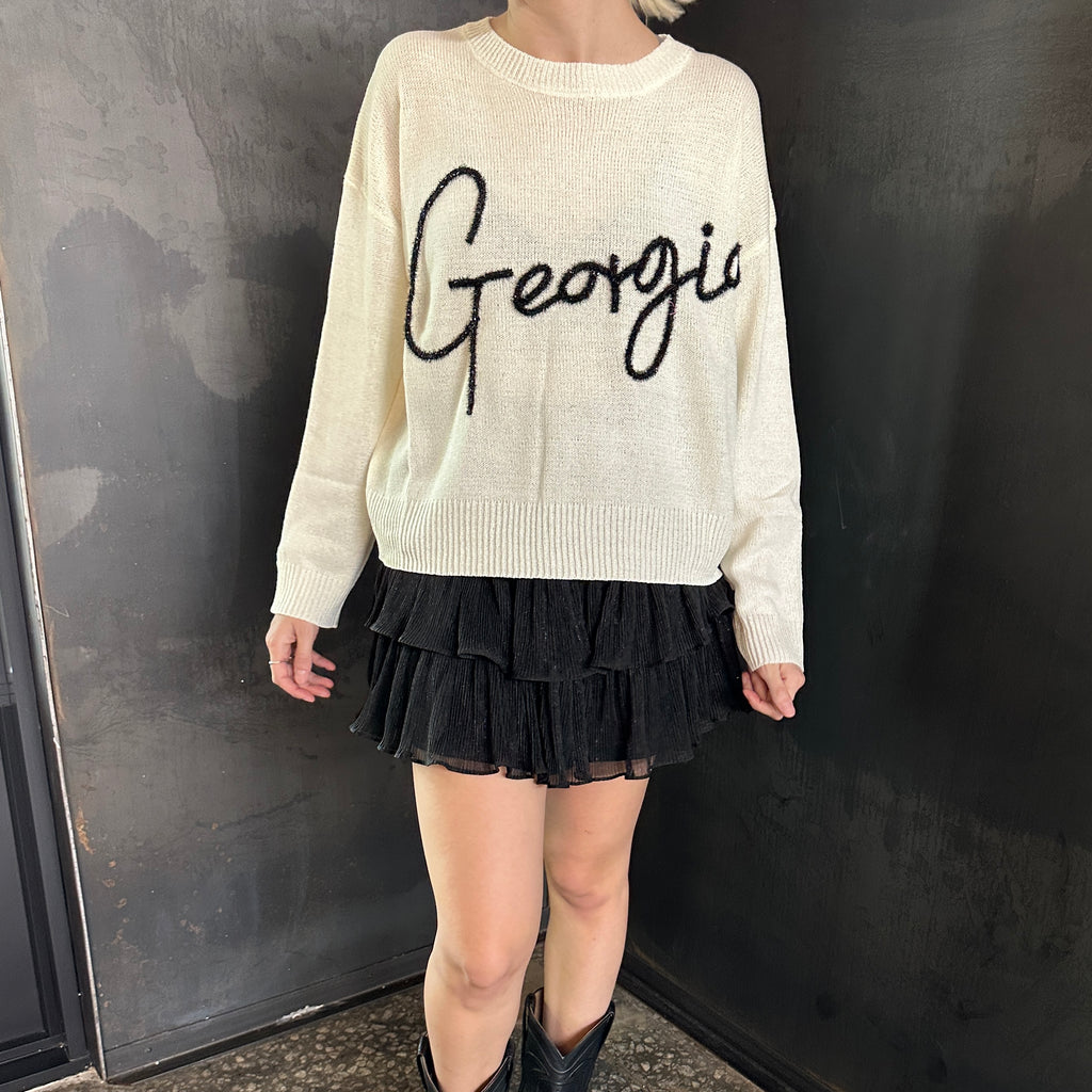 White Georgia Sweater